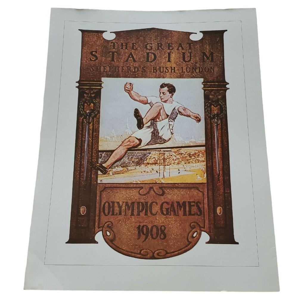 1908 Olympic Games London, UK Olympiad POSTER REPRO Ready to Frame!